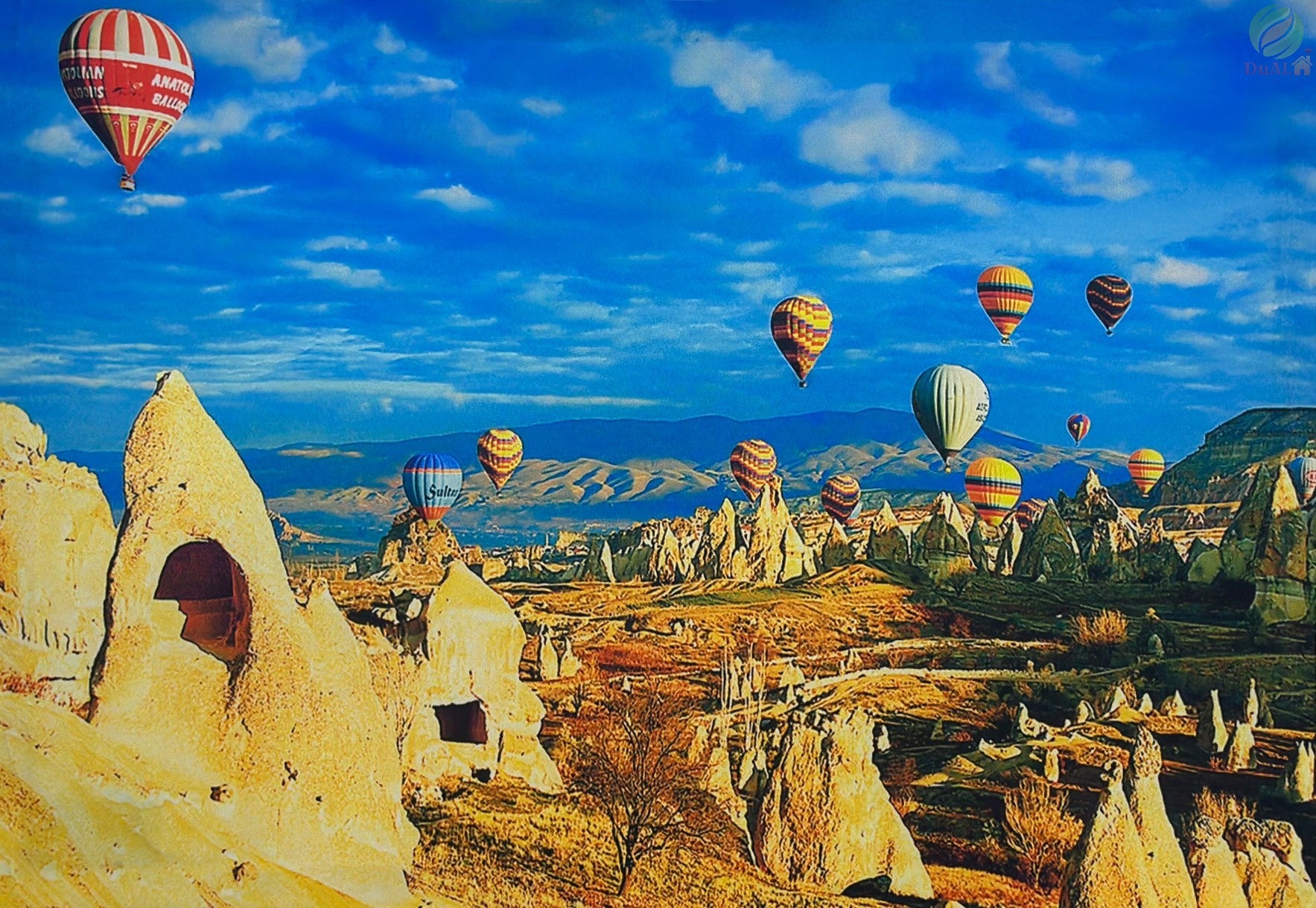 Tablou Canvas cu led, Cappadocia, Multicolor
